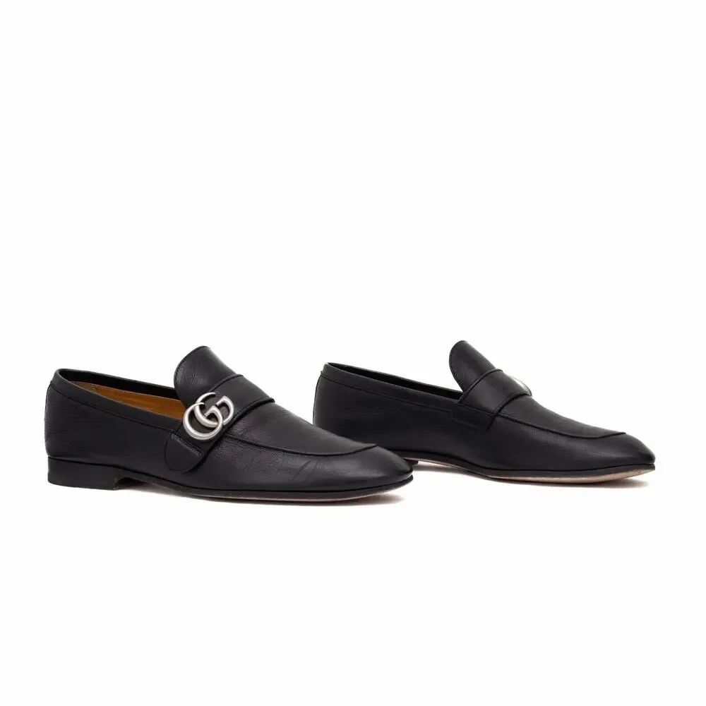 1.2k.$ GUCCI 450853 Men’s GG Marmont Loafers in Black Leather 41.5 EUR US 8.5